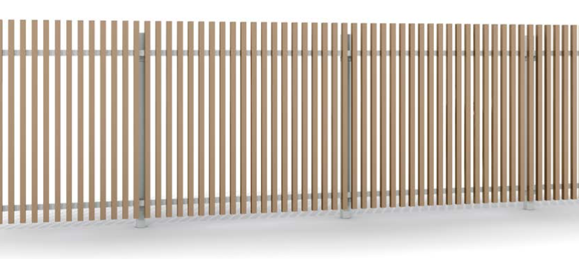 スマートライン_W型_人工木縦格子タイプイメージ画像